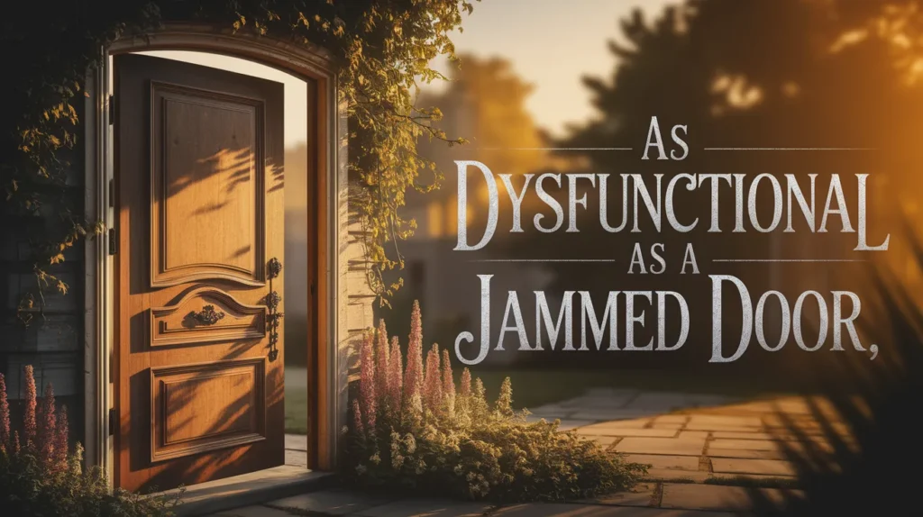 As dysfunctional as a jammed door