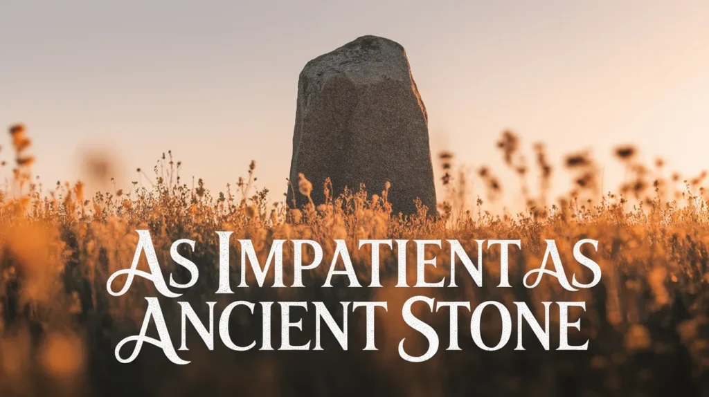 As inpatient as ancient stone
