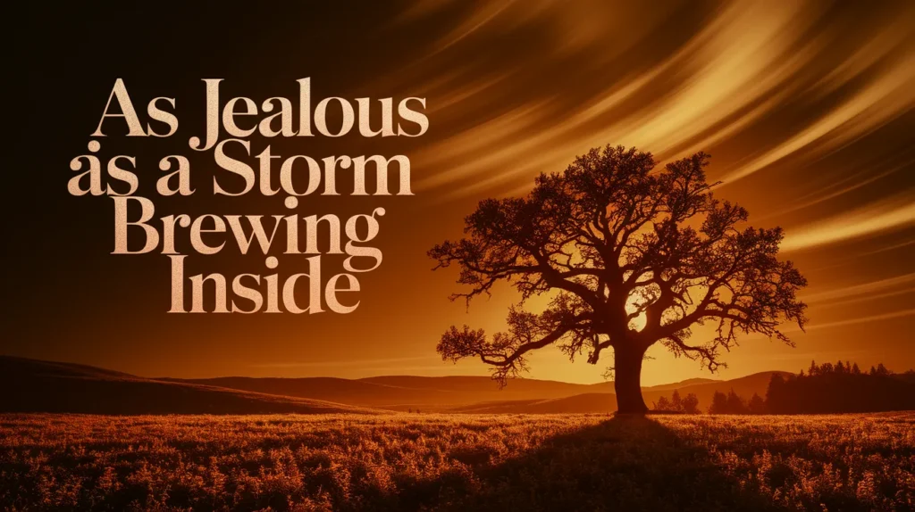 As jealous as a storm brewing inside