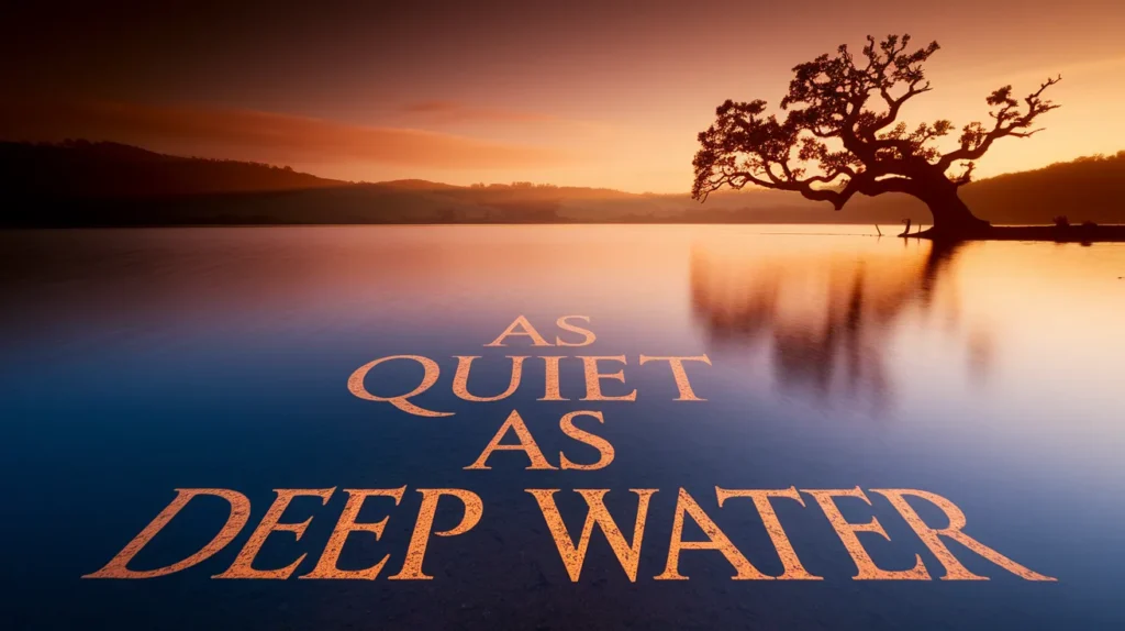 As quiet as deep water