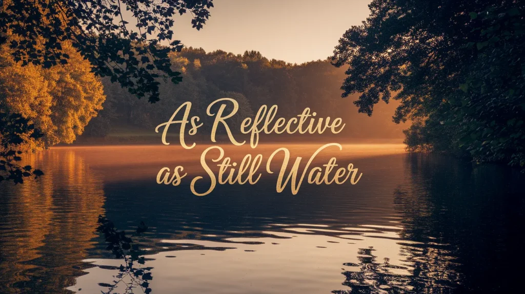 As reflective as still water