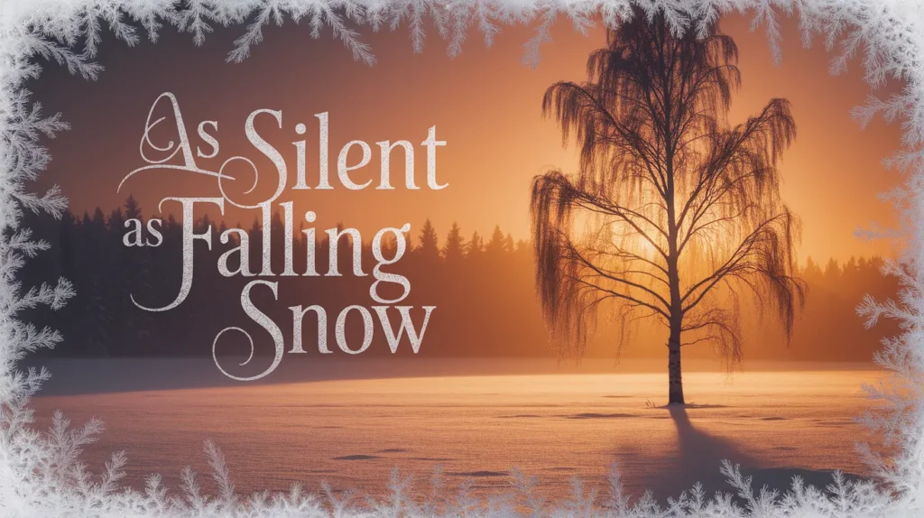 As silent as falling snow