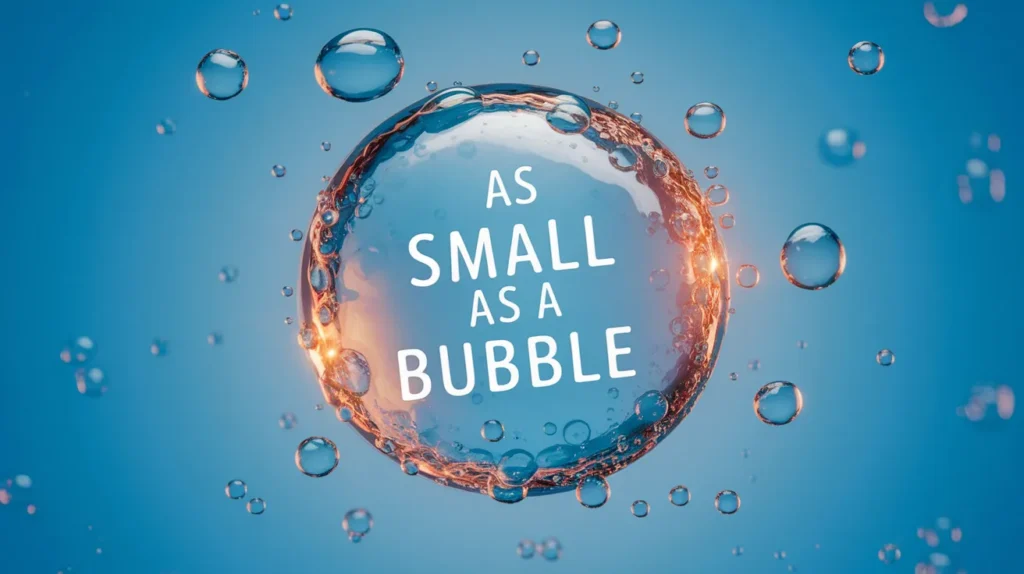 As small as a bubble