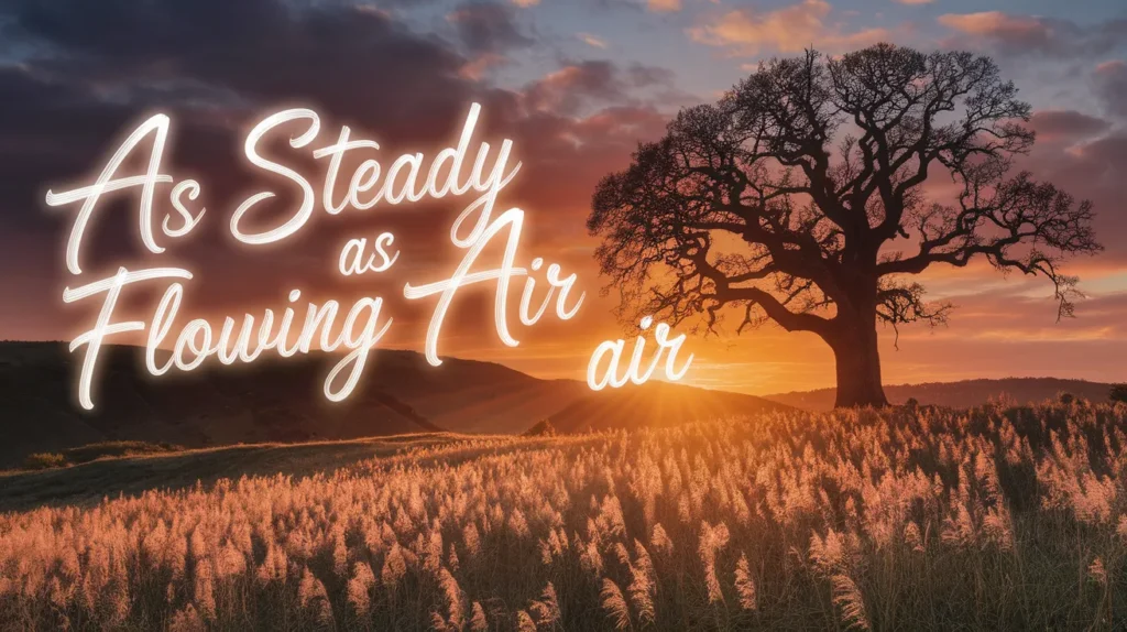 As steady as flowing air