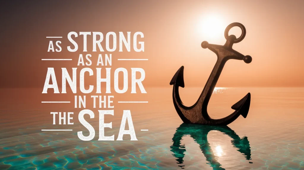 As strong as an anchor in the sea