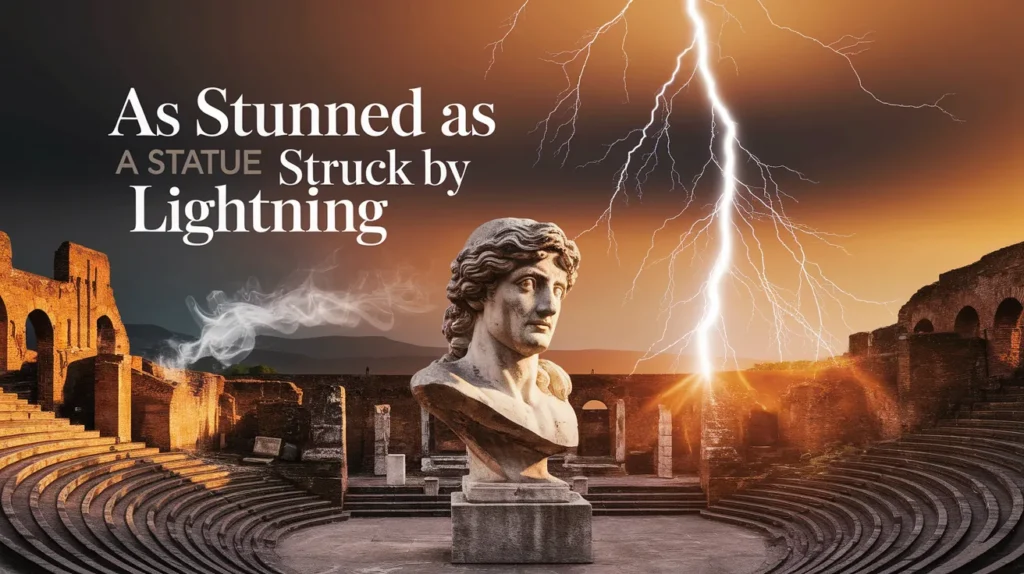 As stunned as a statue struck by lightning