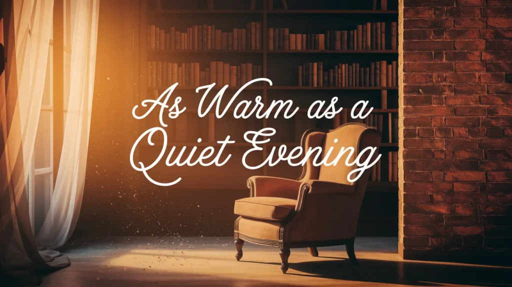 As warm as a quiet evening