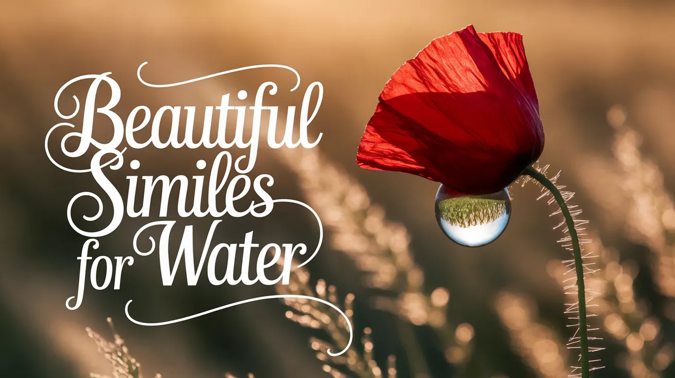 Beautiful Similes for Water