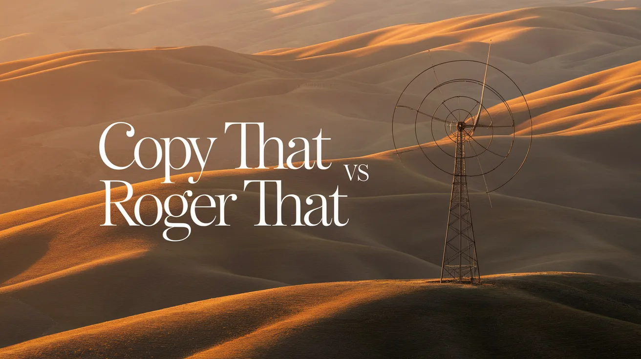 Copy That vs Roger That