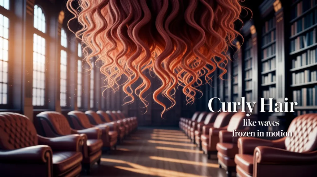 Curly Hair Like Waves Frozen in Motion