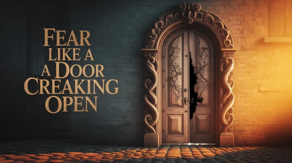 Fear like a door creaking open