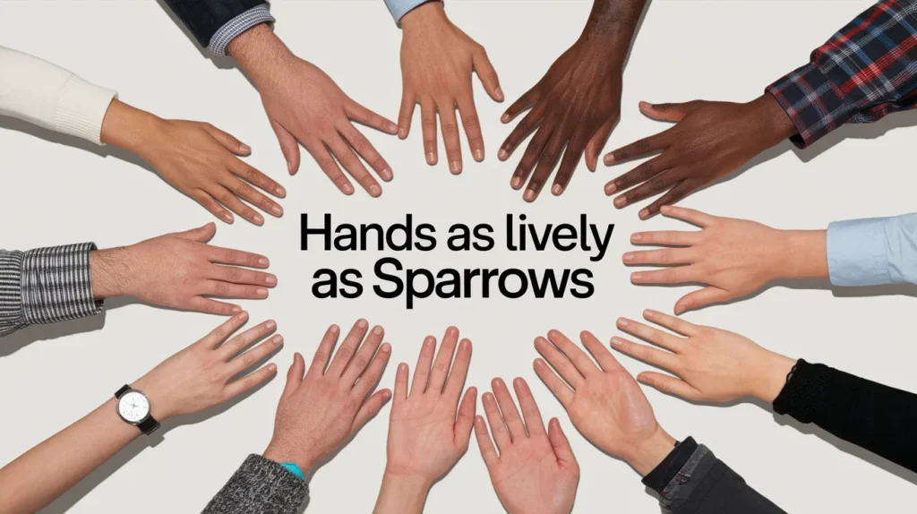 Hands as lively as sparrows