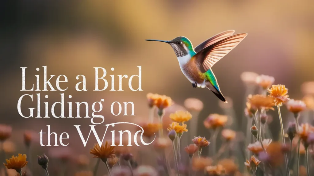 Like a bird gliding on the wind