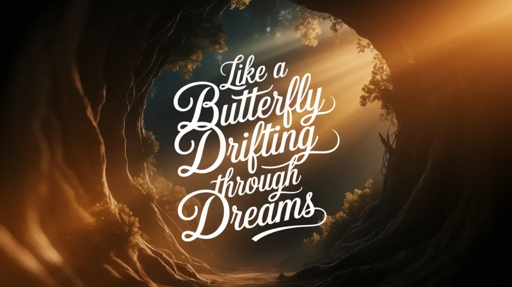 Like a butterfly drifting through dreams
