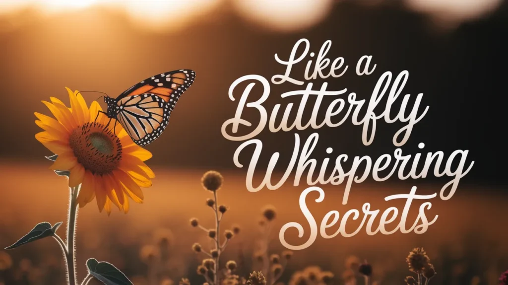 Like a butterfly whispering secrets