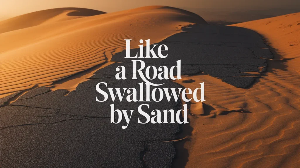  Like a road swallowed by sand