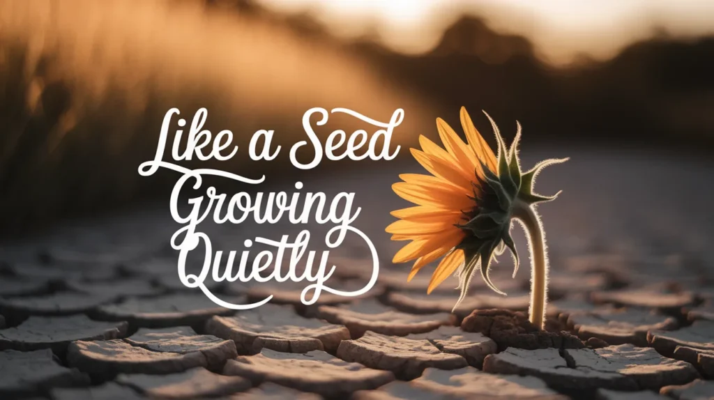 Like a seed growing quietly