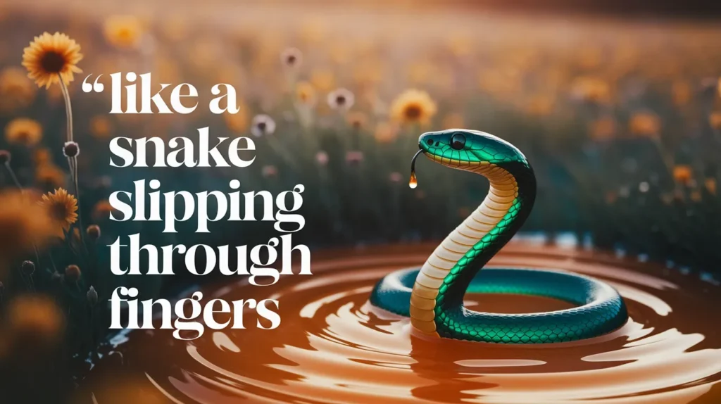 Like a snake slipping through fingers