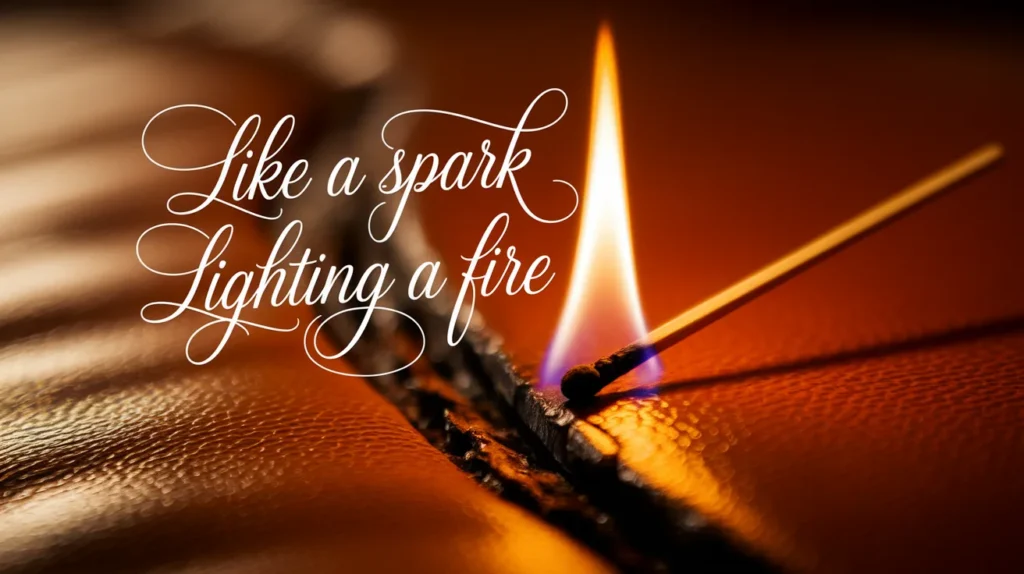  Like a spark lighting a fire