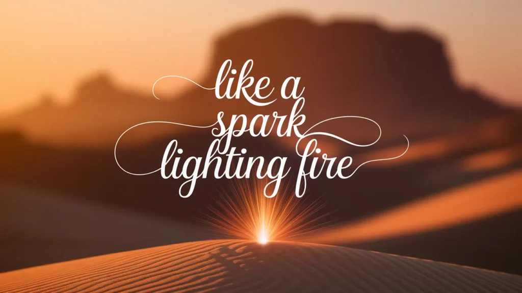 Like a spark lighting fire