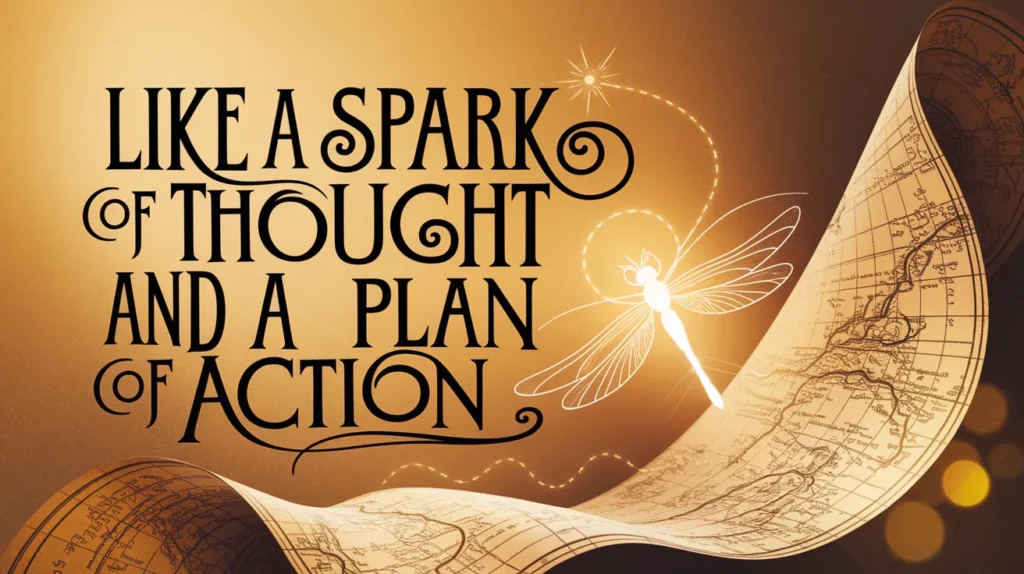 Like a spark of thought and a plan of action