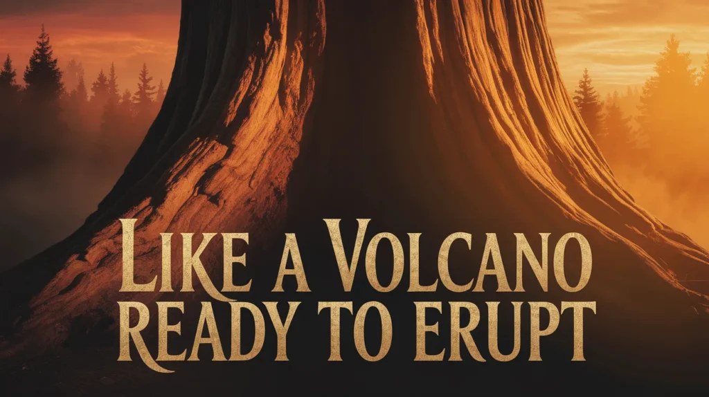 Like a volcano ready to erupt