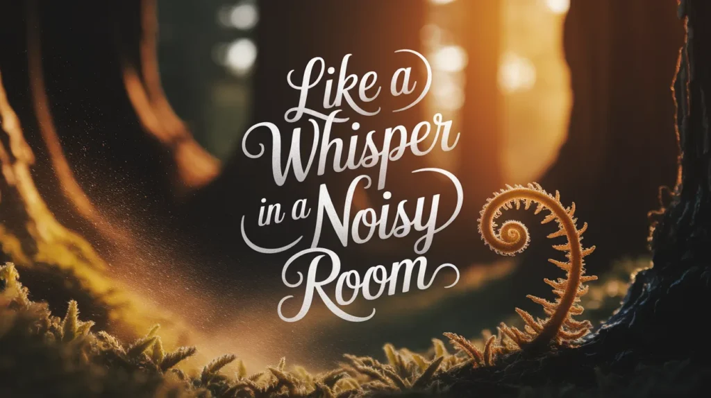 Like a whisper in a noisy room