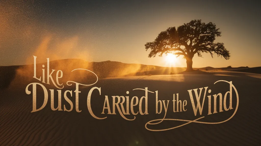 Like dust carried by the wind