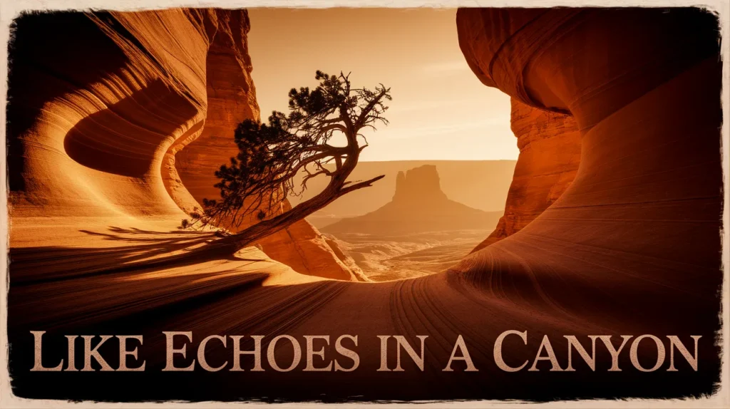 Like echoes in a canyon