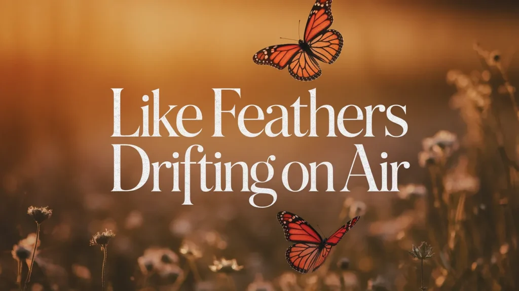 Like feathers drifting on air