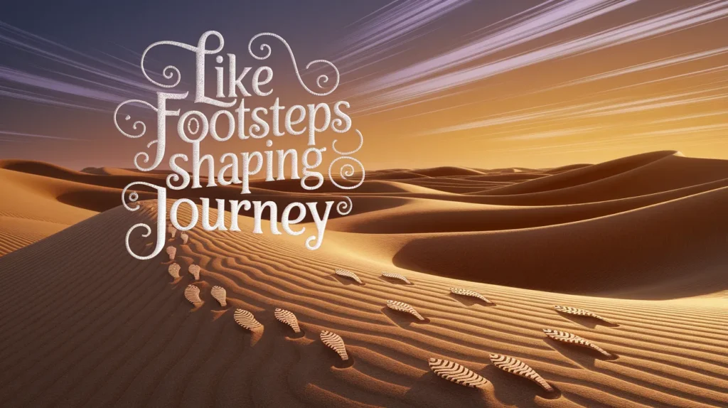 Like footsteps shaping a journey