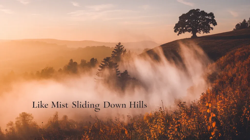 Like Mist Sliding Down Hills