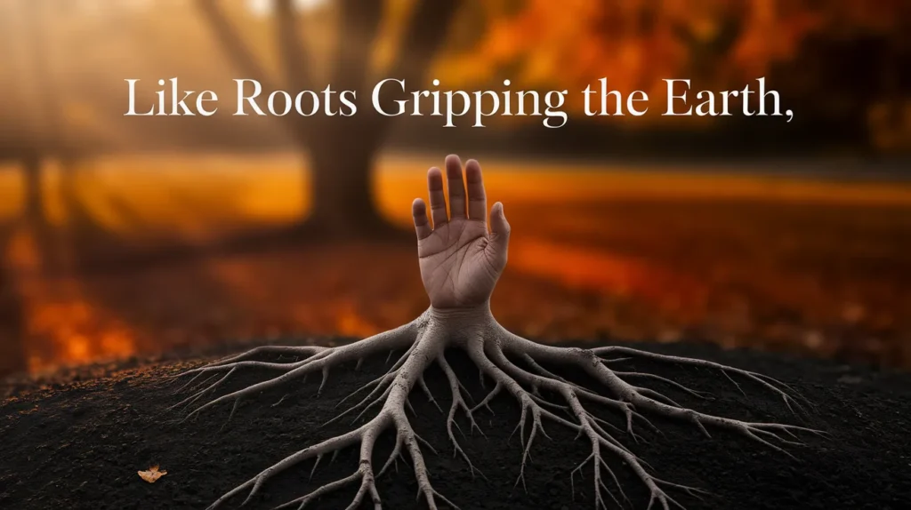 Like roots gripping the earth
