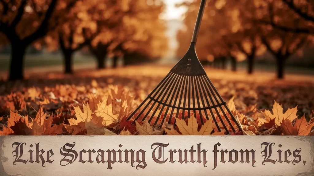 Like scraping truth from lies