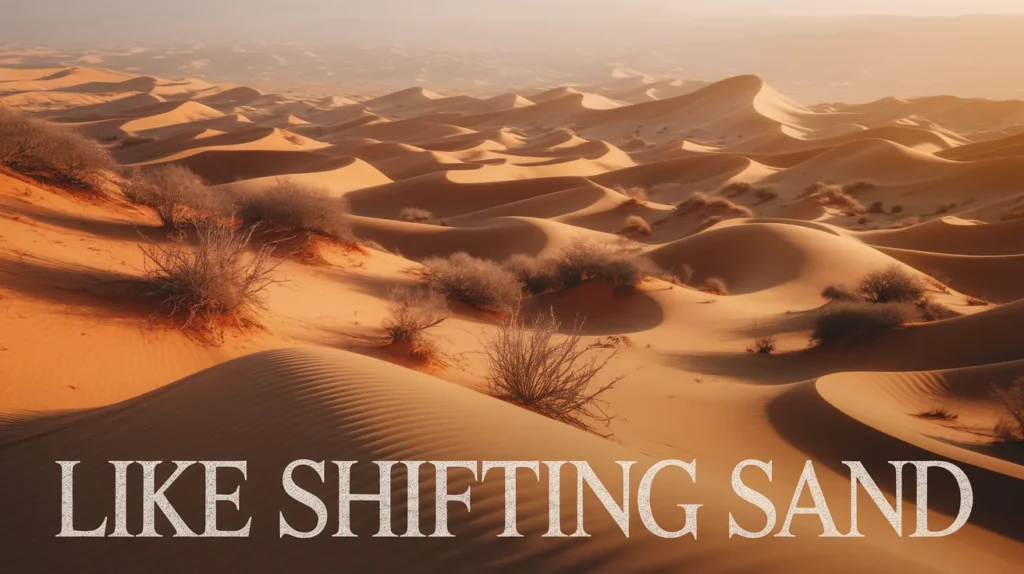 Like shifting sand