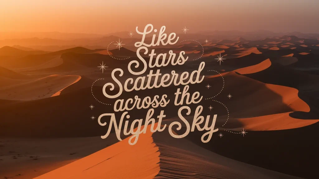 Like stars scattered across the night sky