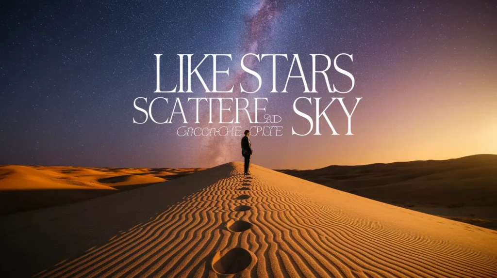 Like stars scattered across the sky