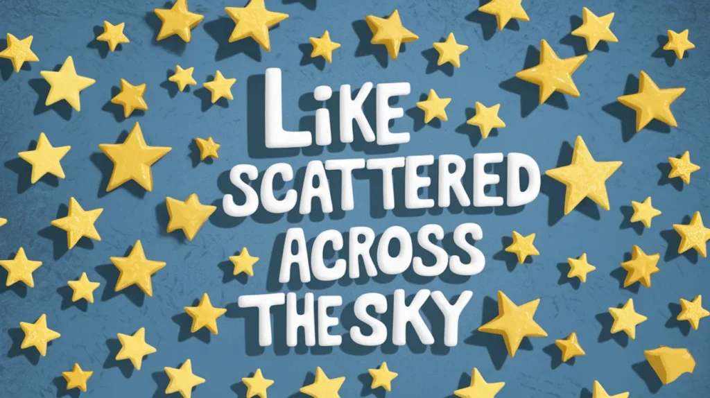 Like stars scattered across the sky