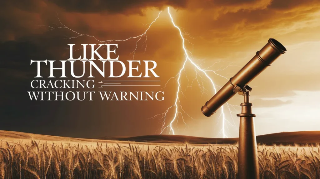 Like thunder cracking without warning