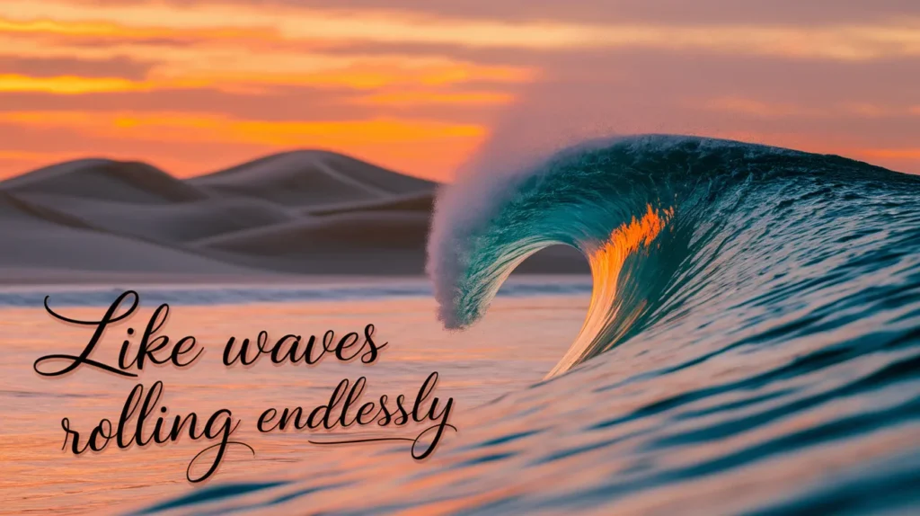 Like waves rolling endlessly