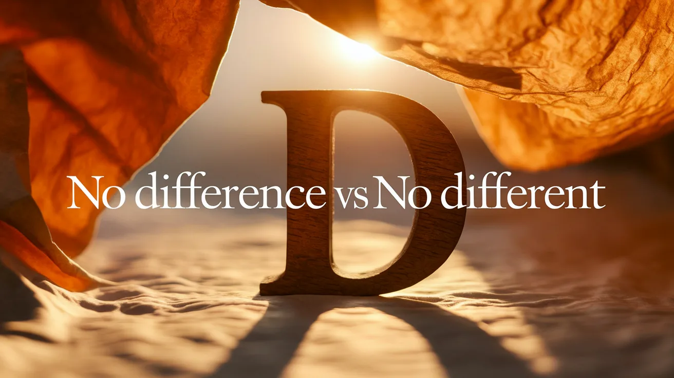 No Difference vs No Different