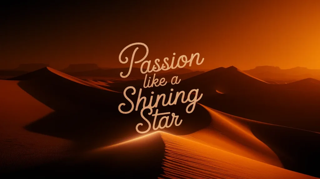 Passion like a shining star