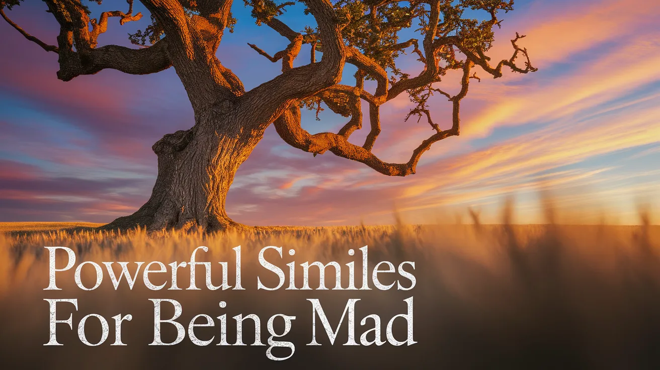 Powerful Similes for Being Mad