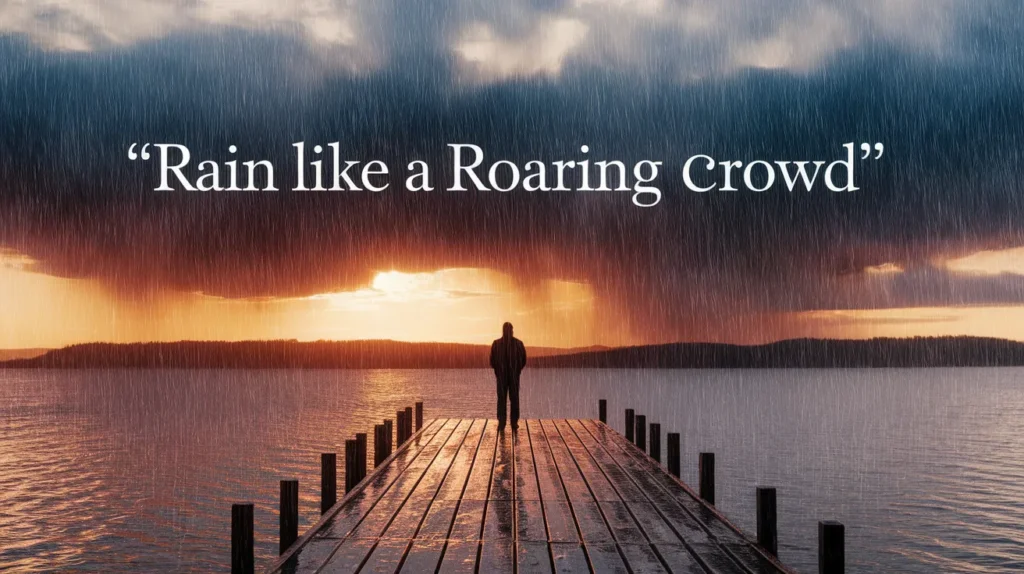 Rain like a roaring crowd