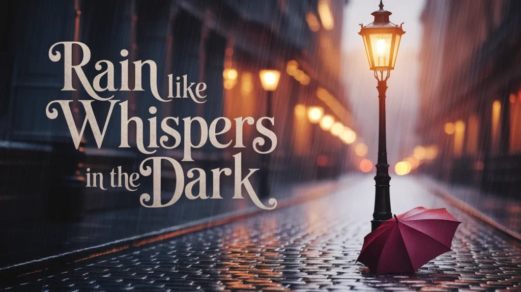 Rain like whispers in the dark