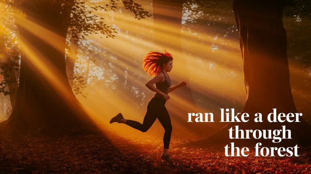 Ran like a deer through the forest