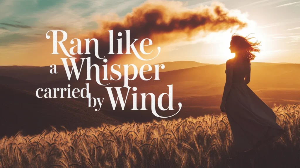 Ran like a whisper carried by wind