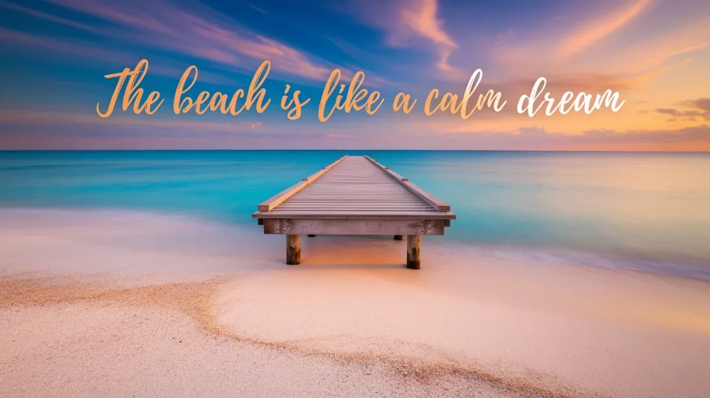 The beach is like a calm dream