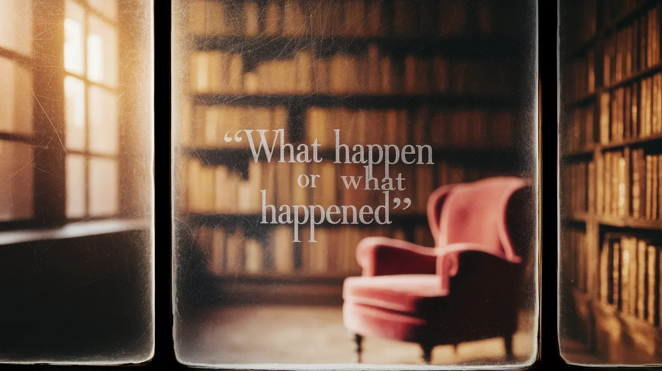 What Happen or What Happened