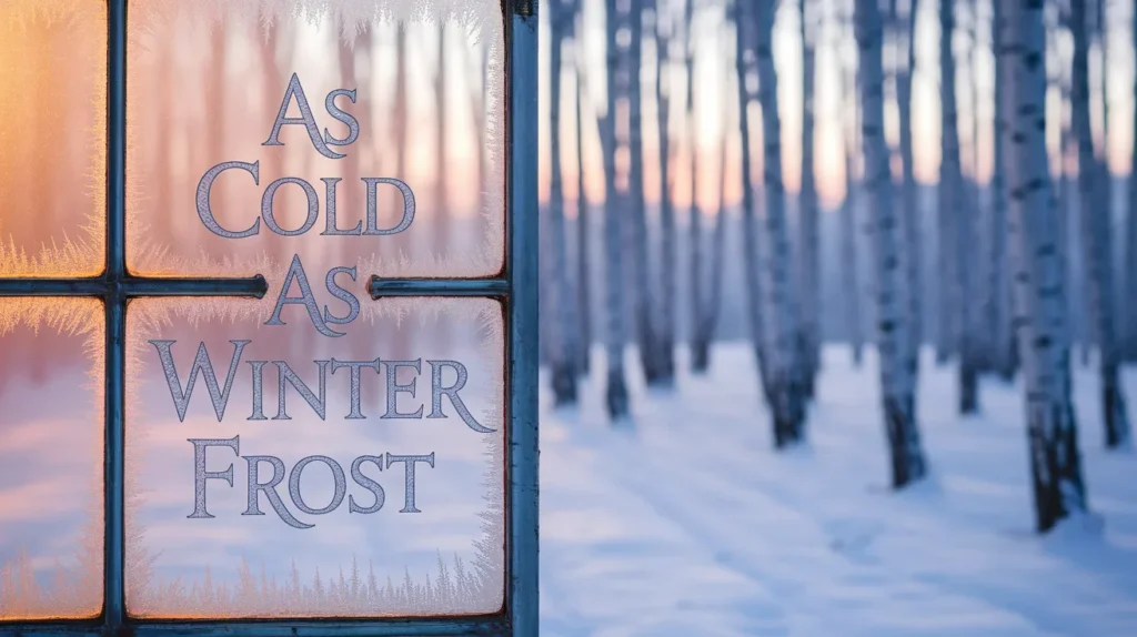 As cold as winter frost